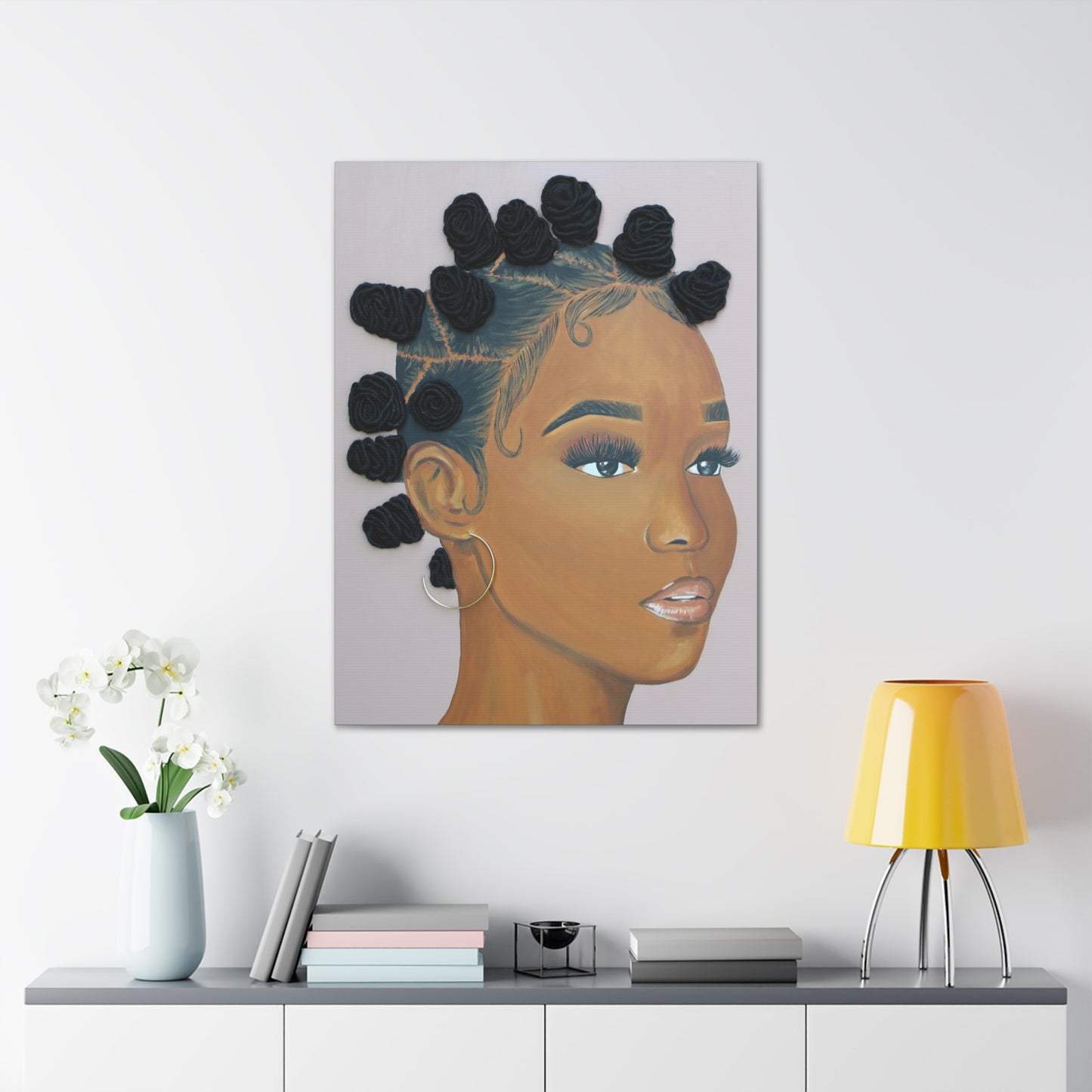 Top Knotch- 2D Canvas Print (no Hair)