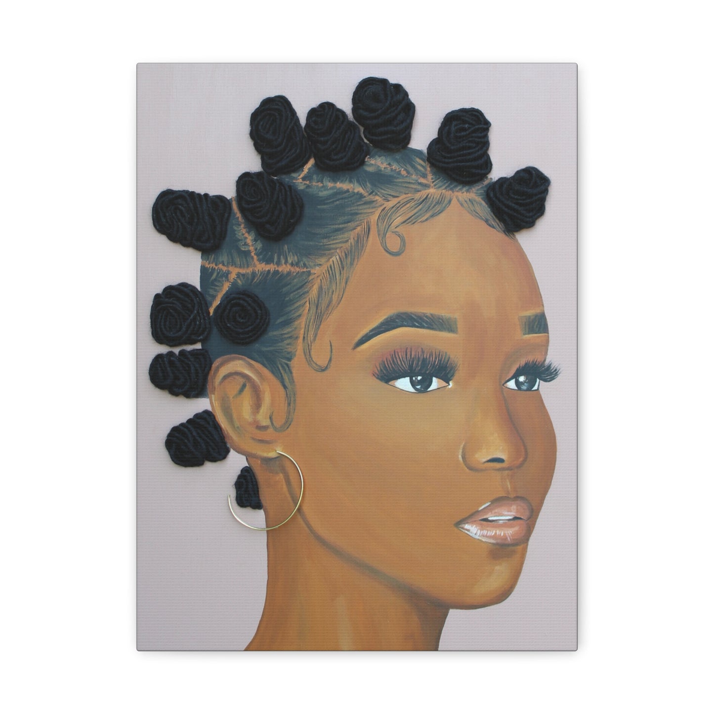 Top Knotch- 2D Canvas Print (no Hair)