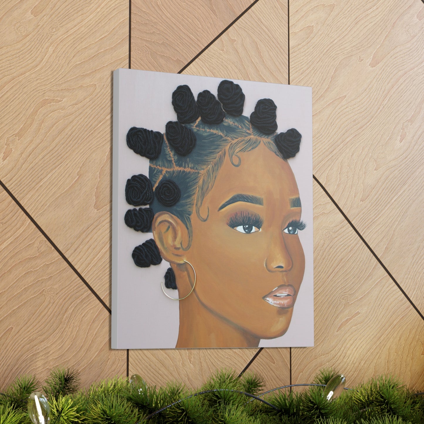 Top Knotch- 2D Canvas Print (no Hair)