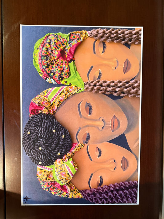 CurlFriends - 12X18 2D Paper Print (No Hair or Fabric)