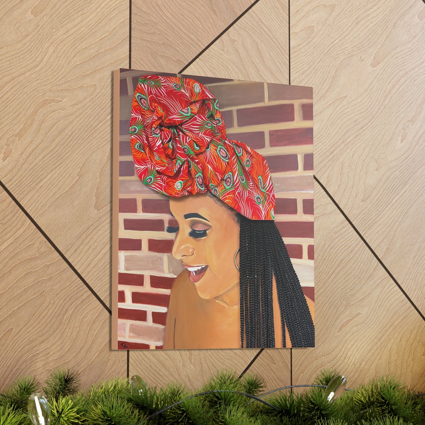 Happy- 2D Canvas Print (no Hair)