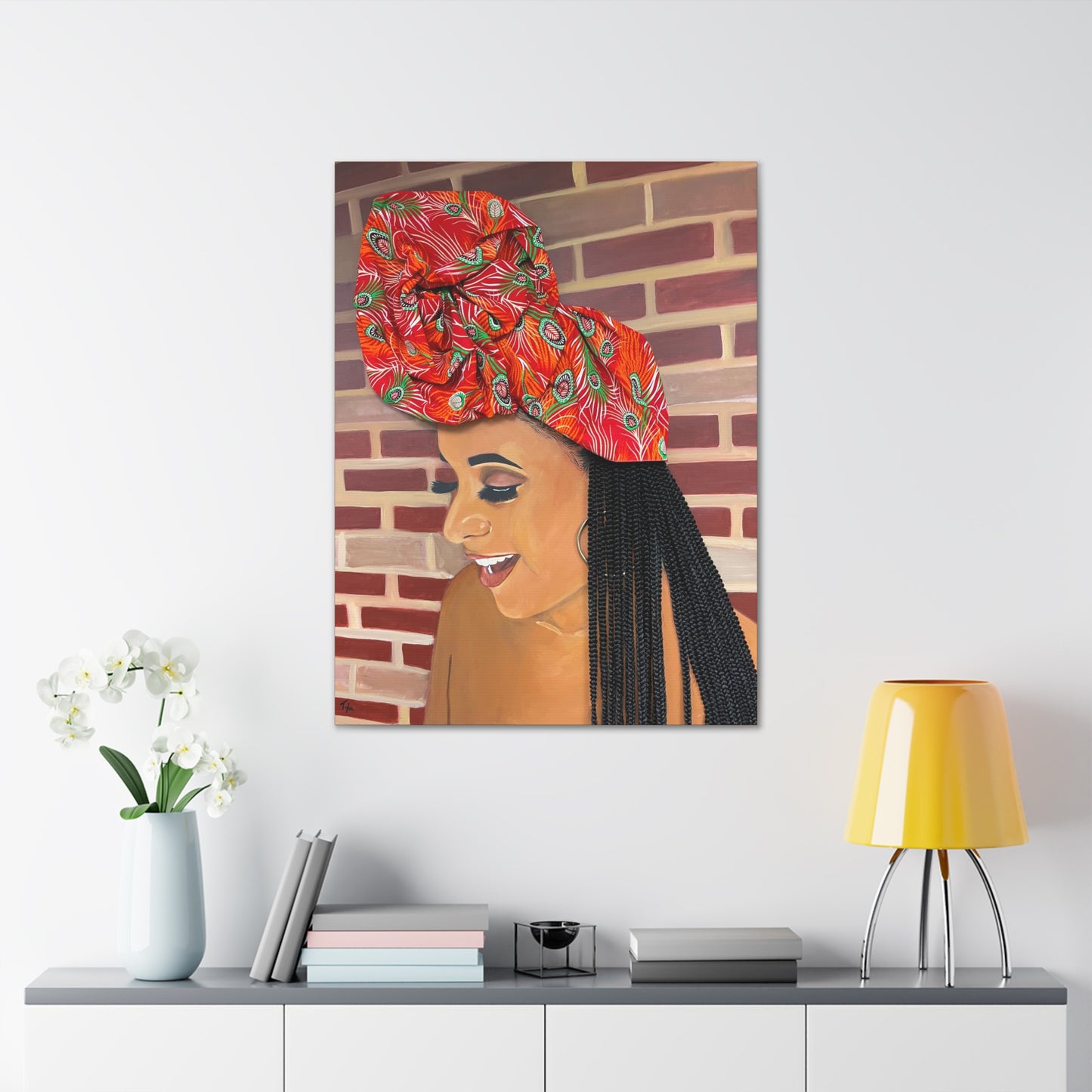 Happy- 2D Canvas Print (no Hair)