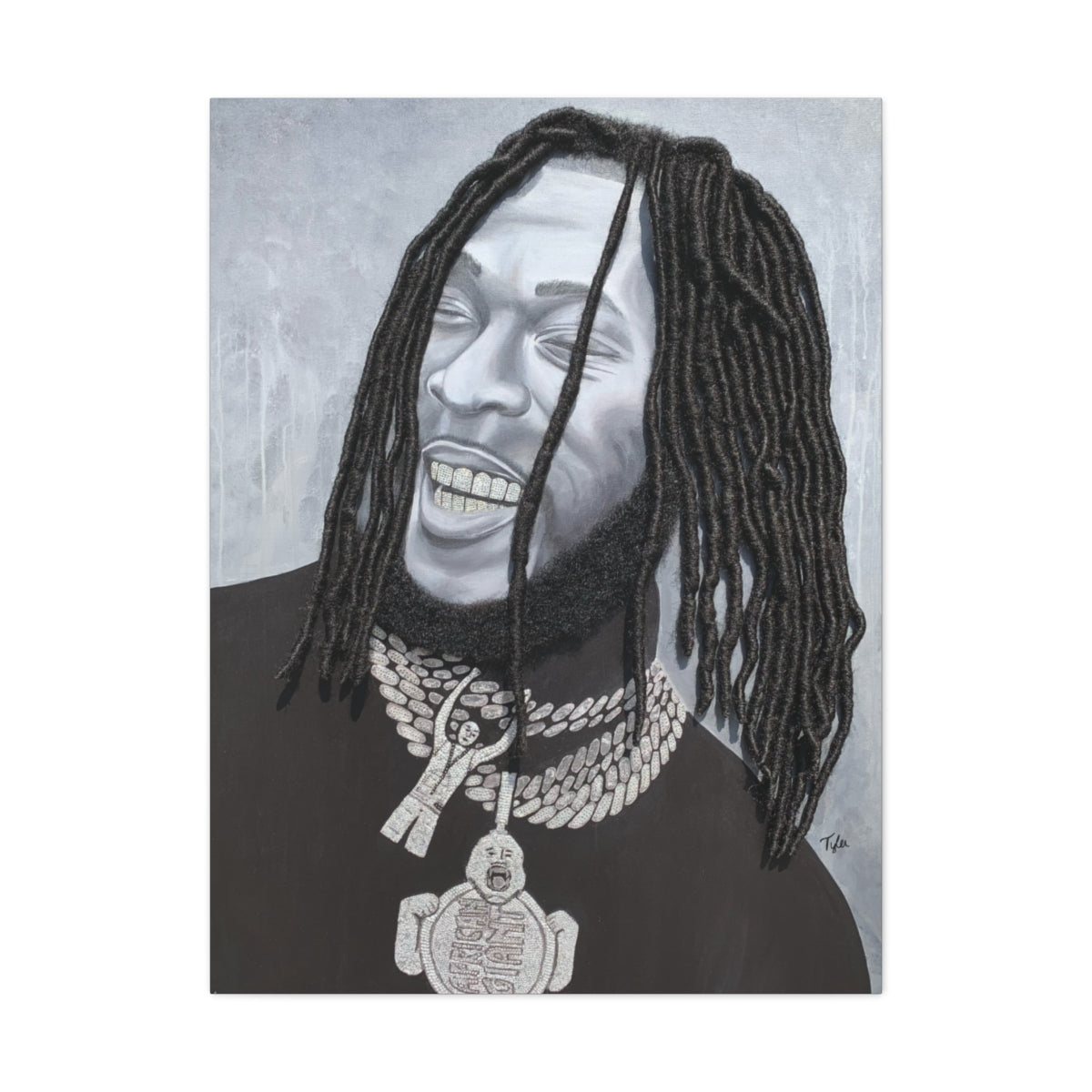 Burna- 2D Canvas Print (no Hair)