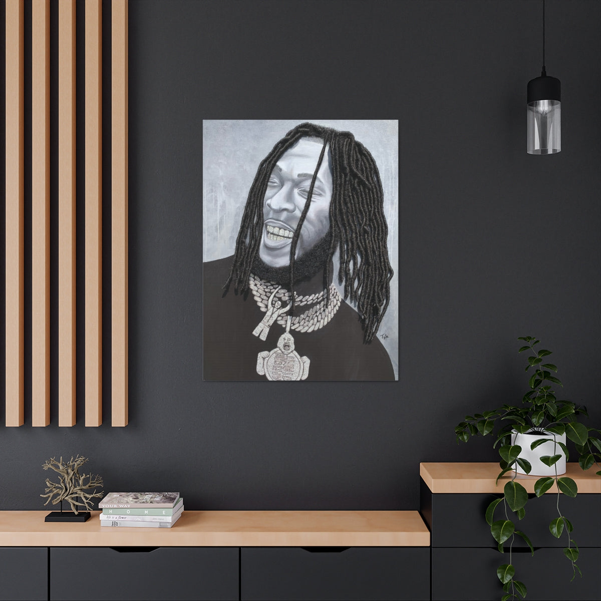 Burna- 2D Canvas Print (no Hair)