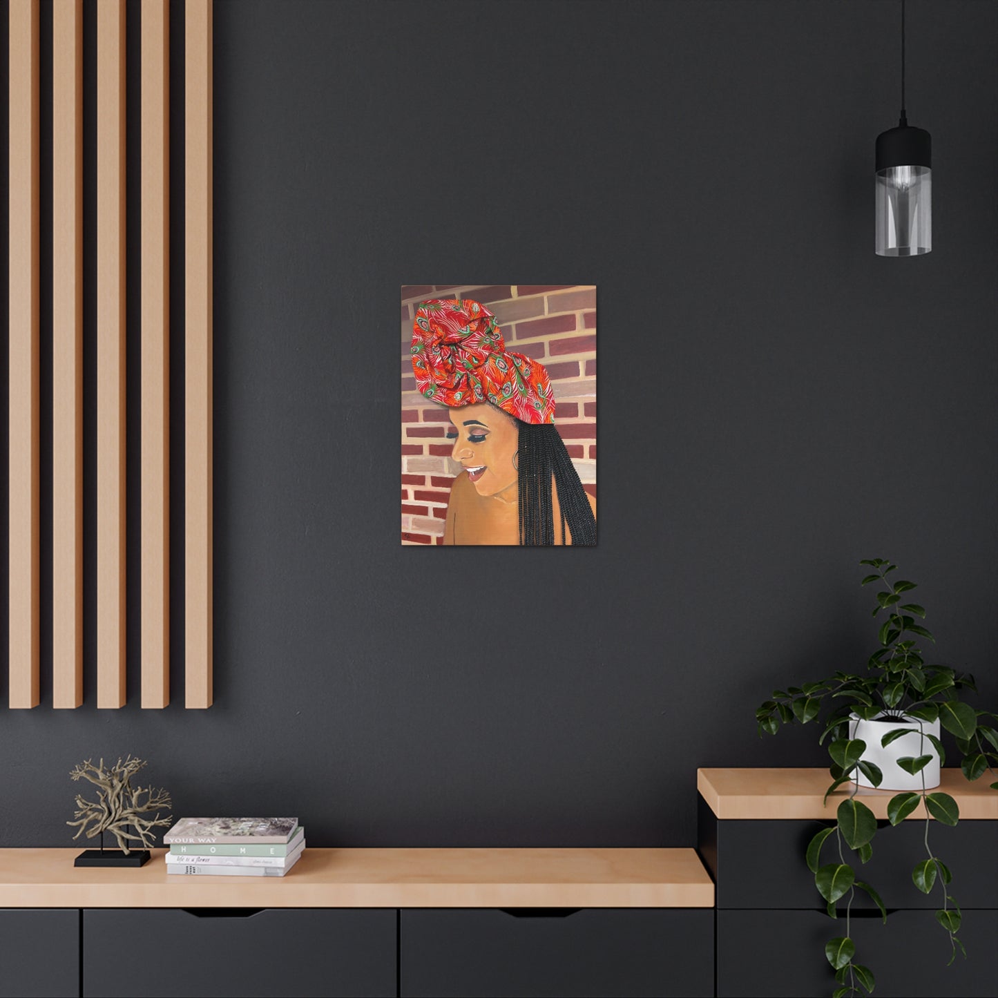 Happy- 2D Canvas Print (no Hair)