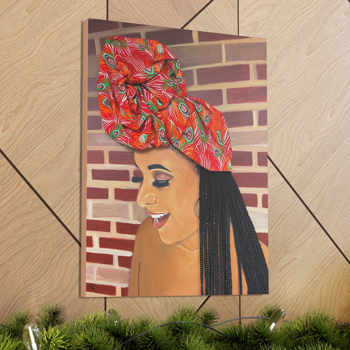 Happy- 2D Canvas Print (no Hair)